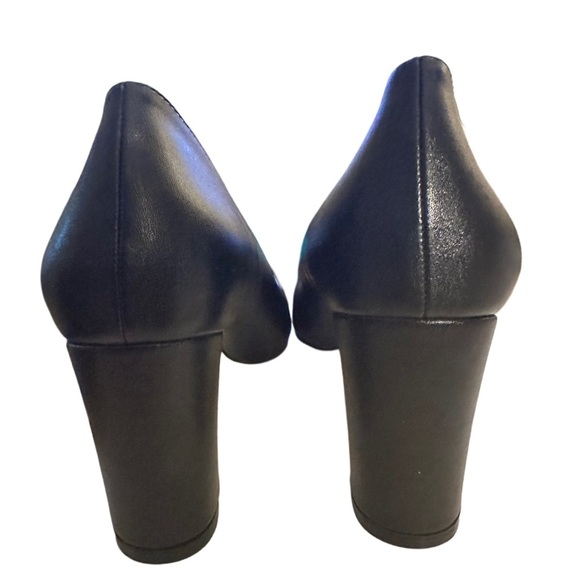 NWOT Women's Slip On Matte Pointed Toe Block High Heel Pumps Shoes 3.5 Inch - Picture 4 of 10